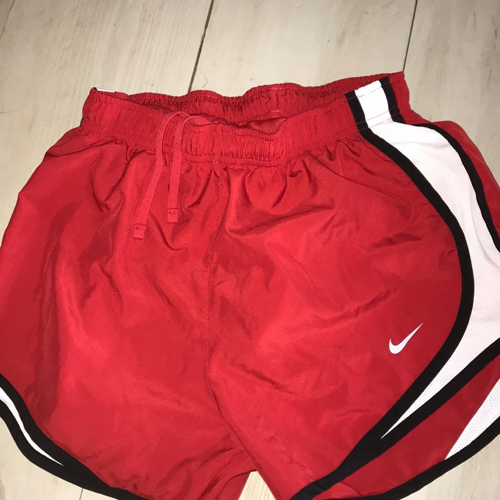 Nike red dry fit shorts